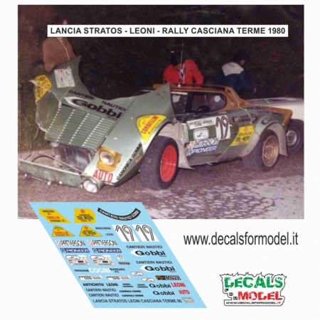 DECALS 1:43 LANCIA STRATOS - LEONI - RALLY CASCIANA TERME 1980