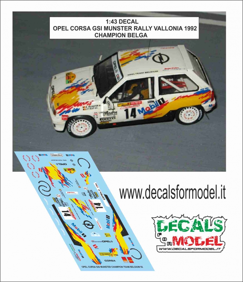 thumbnail image 2 of 2x Opel Corsa GSI Door Stickers – Tuning Lettering – UV Resistant Vinyl – 228mm 2 of 5