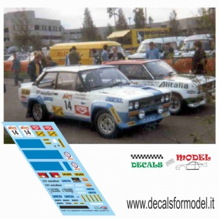 FIAT 131 ABRATH - TOIVONEN - RALLY 1000 LAGHI 1979