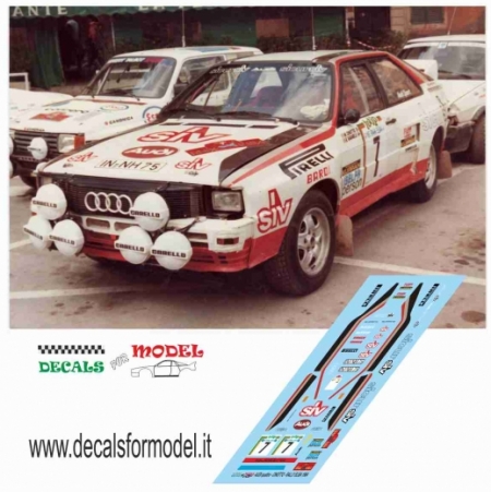 AUDI QUATTRO - CINOTTO - RALLY ELBA 1984