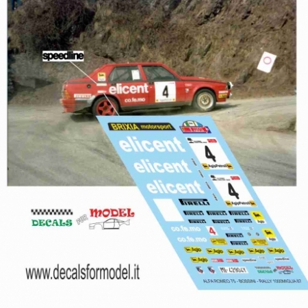 ALFA 75 TURBO - BOSSINI - RALLY 1000 MIGLIA 1987