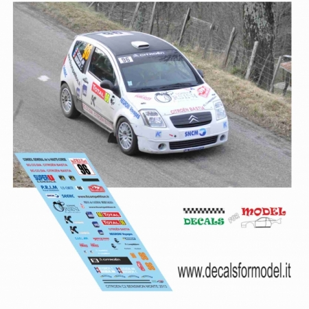 DECAL CITROEN C2 R2 - BENSIMON - RALLY MONTECARLO 2013