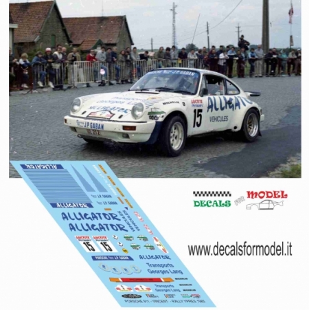 DECALS PORSCHE 911 - VINCENT RALLY YPRES 1985