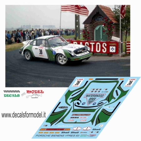 DECALS PORSCHE 911 - BIENENS - RALLY YPRES 1983