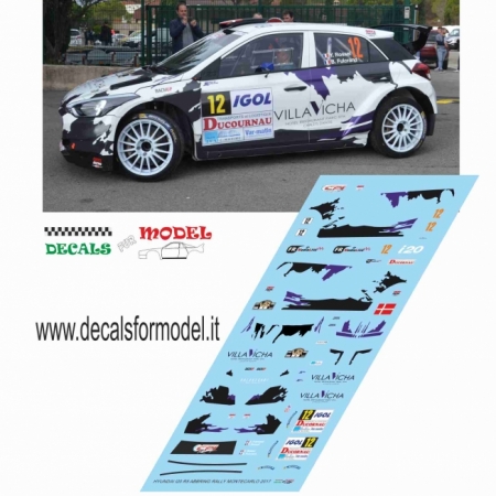 DECALS HYUNDAI I20 R5 - ROSSEL - RALLY DU VAR 2017