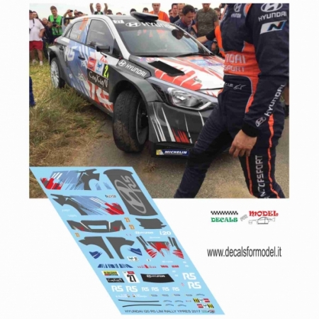 DECALS HYUNDAI I20 R5 - LIM - RALLY YPRES 2017