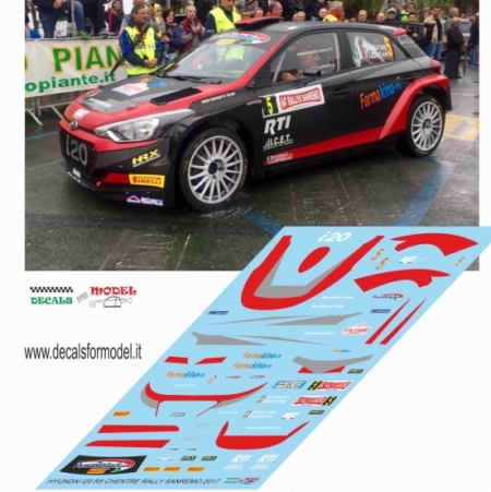 DECALS HYUNDAI I20 R5 - CHENTRE - RALLY SANREMO 2017