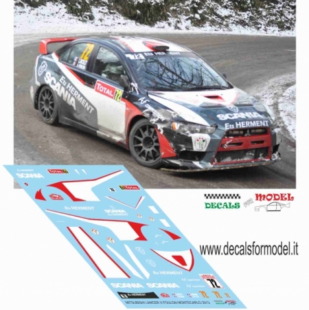 DECAL MITSUBISHI LANCER EVO X - FOULON - RALLY MONTECARLO 2013