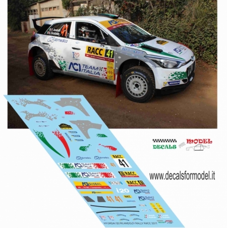 DECAL HYUNDAI I20 R5 - ANDOLFI - RALLY SPAGNA 2017