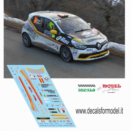 DECAL RENAULT CLIO R3T 4ï¿½ SERIE - CIMA - RALLY MONTECARLO 2016