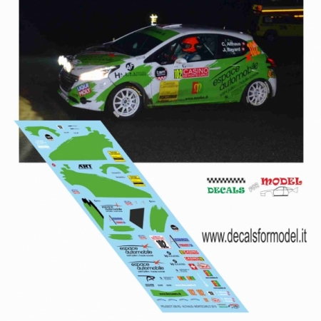 DECAL PEUGEOT 208 R2 - ALTHAUS - RALLY MONTECARLO 2015