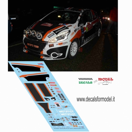 DECAL PEUGEOT 208 R2 - METIFFIOT - RALLY MONTECARLO 2015