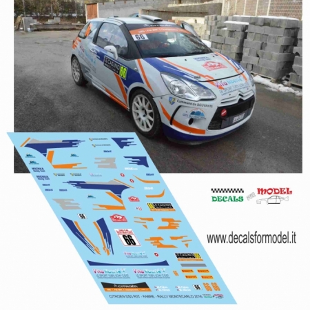 DECAL CITROEN DS3 R3T - FABRE - RALLY MONTECARLO 2016