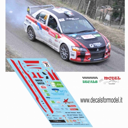 DECAL MITSUBISHI LANCER EVO 9 - FABIANI - RALLY MONTECARLO 2013