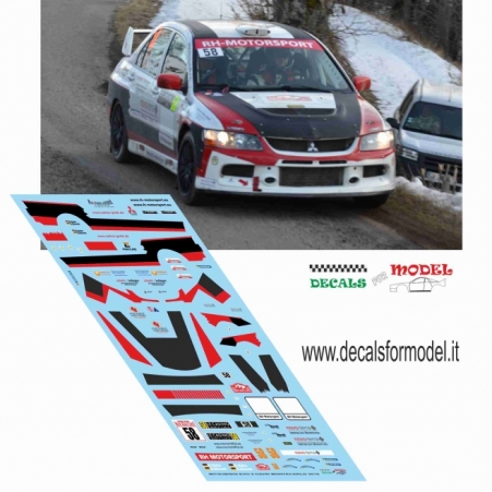 DECAL MITSUBISHI LANCER EVO 9 - HAHN - RALLY MONTECARLO 2016