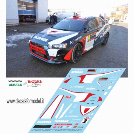 DECAL MITSUBISHI LANCER EVO X - FOULON - RALLY MONTECARLO 2016