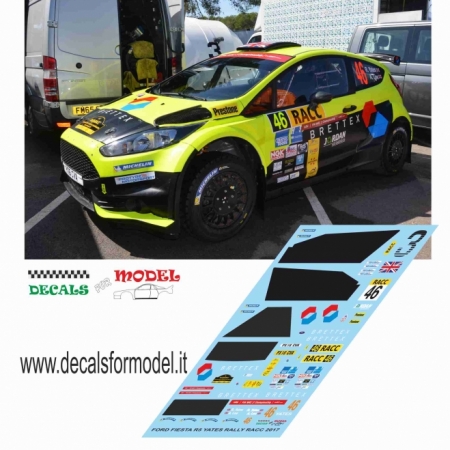 DECAL FORD FIESTA R5 - YATES - RALLY SPAGNA 2017