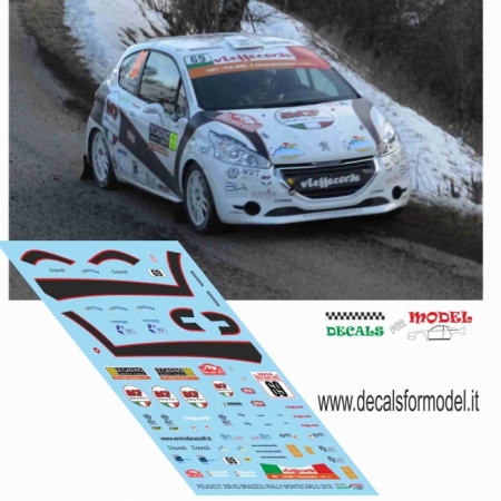 DECAL PEUGEOT 208 R2 - BRAZZOLI- RALLY MONTECARLO 2016