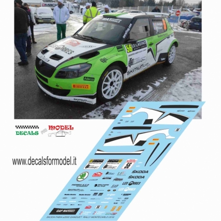 DECAL SKODA FABIA S2000 - GANGUET - RALLY MONTECARLO 2016