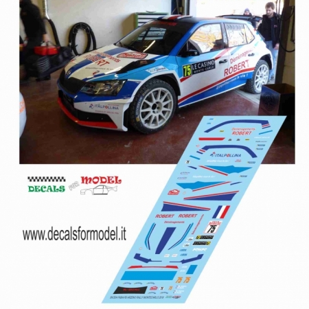 DECAL SCODA FABIA R5 - ARZENO - RALLY MONTECARLO 2018