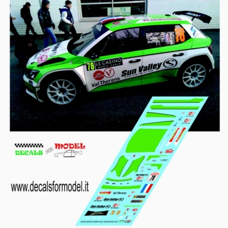 DECAL SKODA FABIA R5 - CARRET - RALLY MONTECARLO 2018