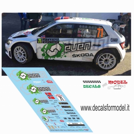 DECAL SKODA FABIA R5 - VEIBY - RALLY MONTECARLO 2018