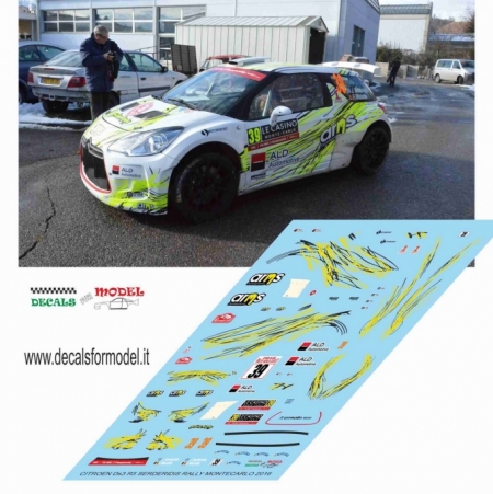 DECAL CITROEN DS3 R5 - SERDERIDIS - RALLY MONTECARLO 2016