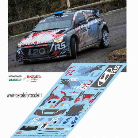 DECAL HYUNDAI I20 R5 - ABBRING - RALLY MONTECARLO 2017