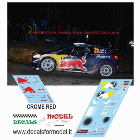 DECAL FORD FIESTA R5 - CAMILLI - RALLY MONTECARLO 2018