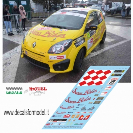 DECAL RENAULT TWINGO R2 - DESSI - RALLY MONTECARLO 2018