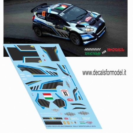 DECAL FORD FIESTA R5 - McCORMARCK - RALLY MONTECARLO 2018