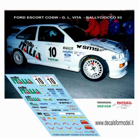 DECAL FORD ESCORT COSW. GR. A - VITA - RALLY CIOCCO 1993