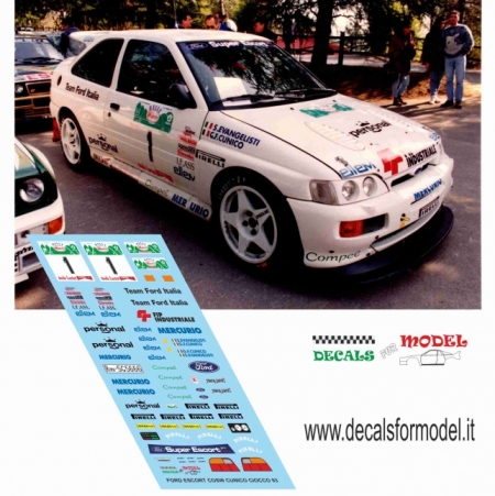 DECAL FORD ESCORT COSW. GR. A - CUNICO - RALLY CIOCCO 1993