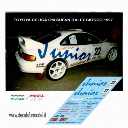 DECAL TOYOTA CELICA GT4 - SUFAN - RALLY DEL CIOCCO 1997
