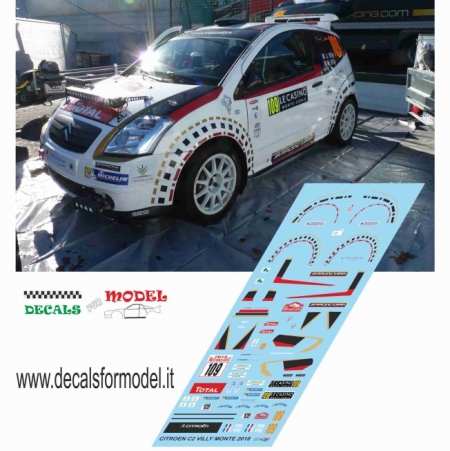 DECAL CITROEN C2 R2 - VILLY - RALLY MONTECARLO 2018