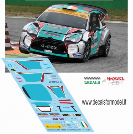 DECAL CITROEN D3 WRC - BREEN - RALLY MONZA 2017
