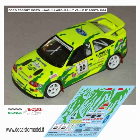 DECAL FORD ESCORT COSW - JAQUILLARD - RALLY VAL D' AOSTA 1994