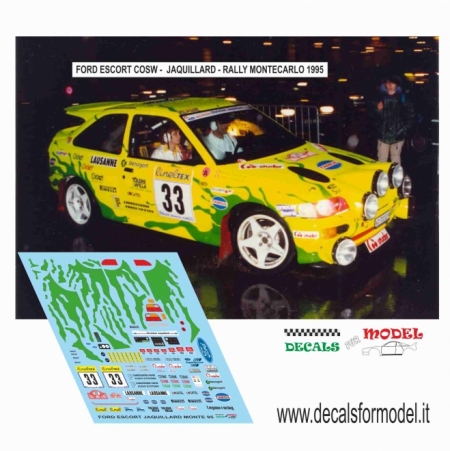 DECAL FORD ESCORT COSW. - JAQUILLARD - RALLY MONTECARLO 1995