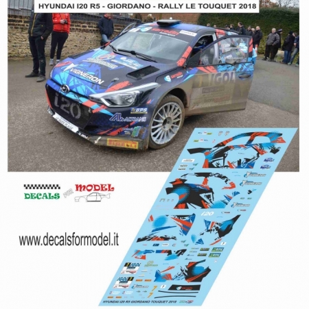 DECAL HYUNDAI I20 R5 - GIORDANO - RALLY LE TOUQUET 2018