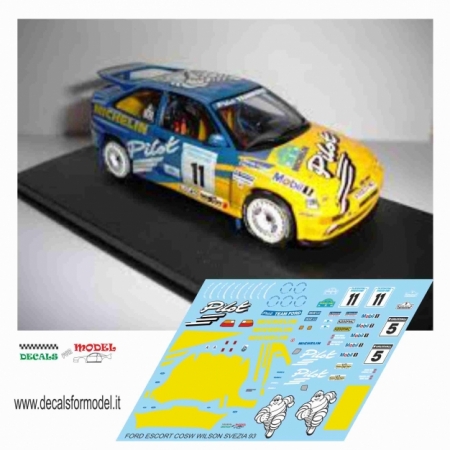 DECAL FORD ESCORT COSW - PILOT - WILSON - RALLY SVEZIA 1993