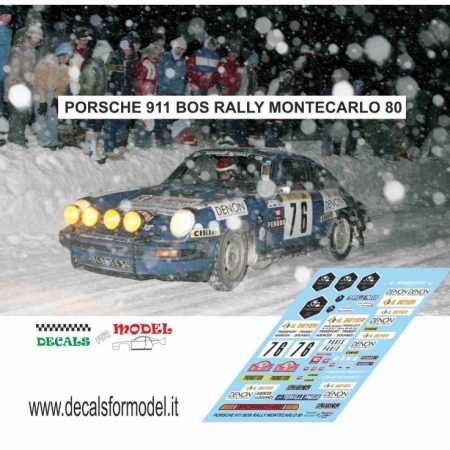 DECAL PORSCHE 911 - BOS - RALLY MONTECARLO 1980