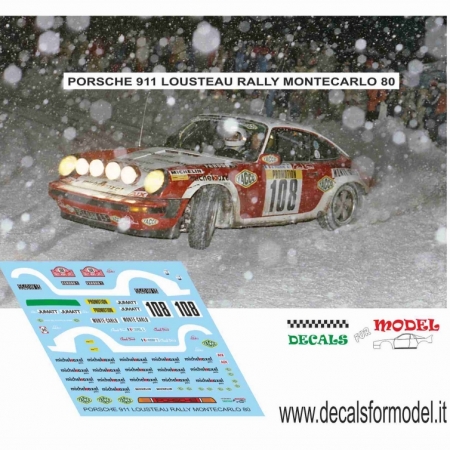 DECAL PORSCHE 911 - LOUSTEAU - RALLY MONTECARLO 1980