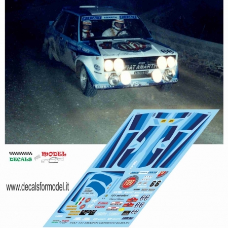 DECAL FIAT 131 ABARTH - CERRATO - RALLY ELBA 1981