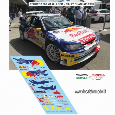 DECAL PEUGEOT 306 MAXI - LOEB - RALLY CHABLAIS 2018