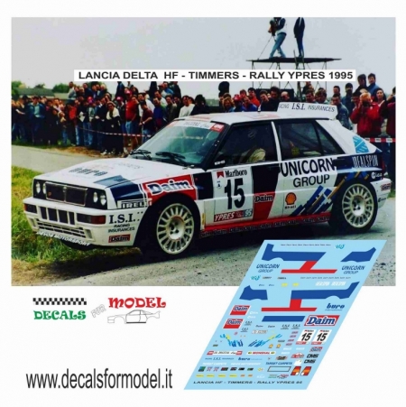 DECAL LANCIA DELTA HF - TIMMERS - RALLY YPRES 1995