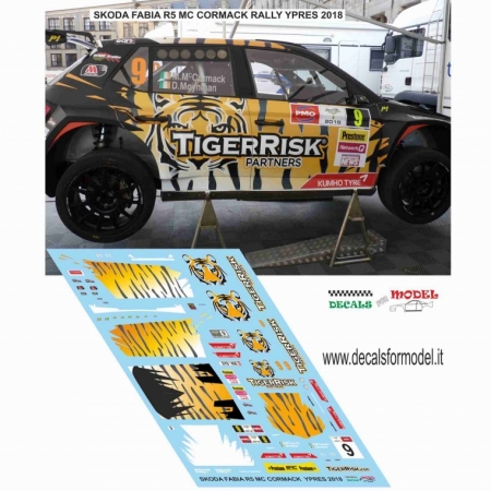 DECAL SKODA FABIA R5 - MC CORMACK - RALLY YPRES 2018