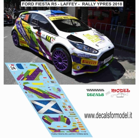 DECAL FORD FIESTA R5 - LAFFEY - RALLY YPRES 2018