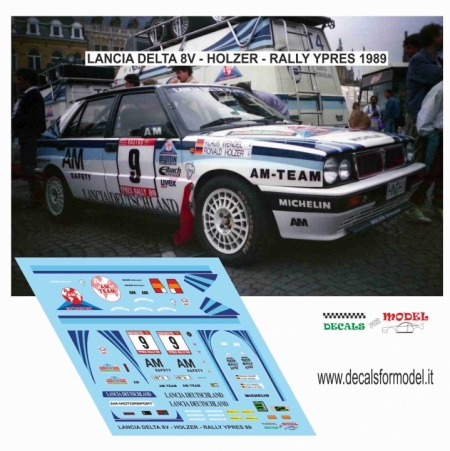 DECAL LANCIA DELTA 8V - HOLZER - RALLY YPRES 1989