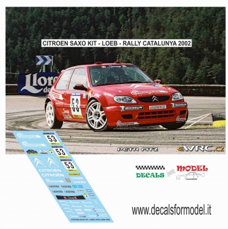 DECAL CITROEN SAXO KIT - LOEB - RALLY CATALUNYA 2001