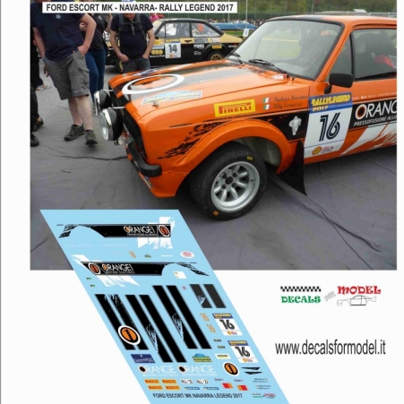 DECAL FORD ESCORT MK - NAVARRA - RALLY LEGEND 2017